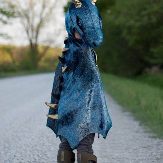 Great Pretenders Teal & Gold Starry Night Dragon Costume - image 4