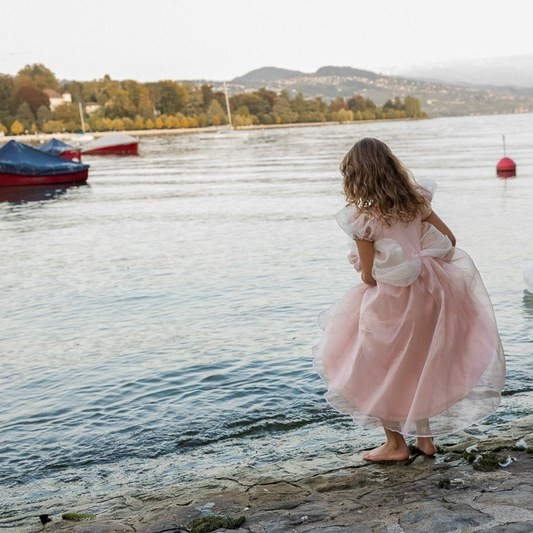 Great Pretenders Pink Antique Princess Gown Puff Sleeves Mesh Cover Dress Kids Costume - image 8