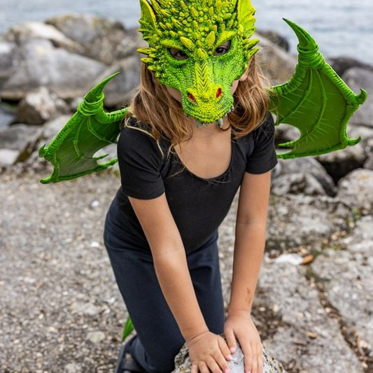 Great Pretenders Green Dragon 3D Mask Kids Costume - image 6