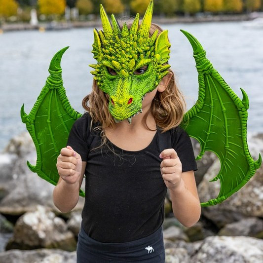 Great Pretenders Green Dragon 3D Mask Kids Costume - image 7