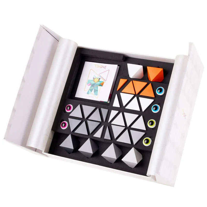 Trido Magnetic Blocks Greyscale Large