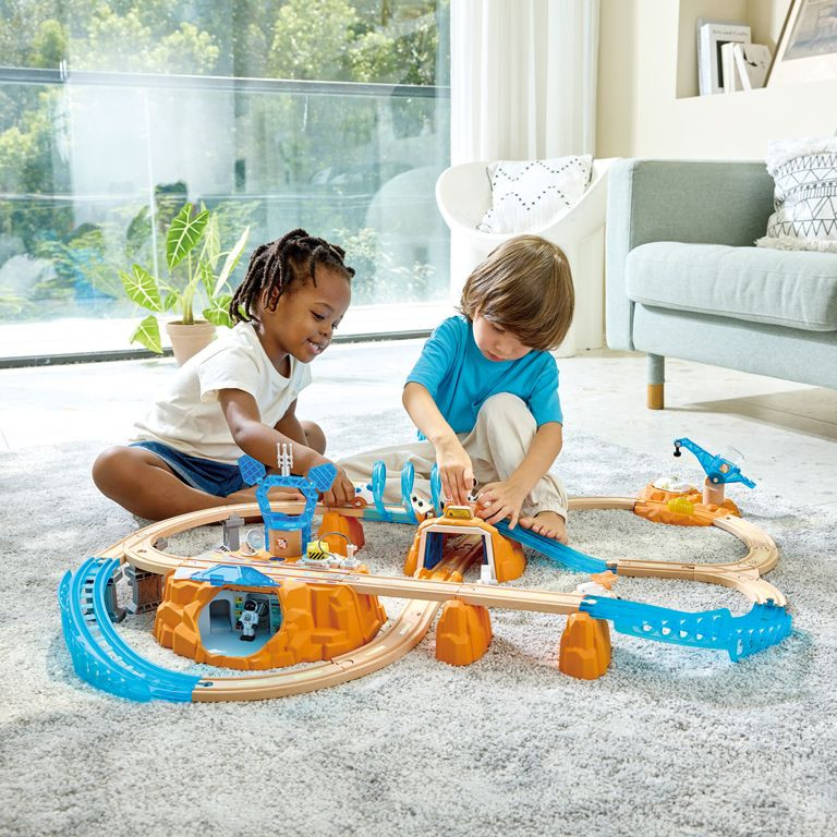 hape space themed train set