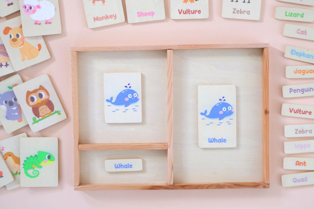 Qtoys Montessori Animal Card Learning Set - image 4