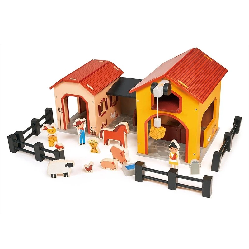 Mentari Billy's Barnyard Wooden Kids Farm Set