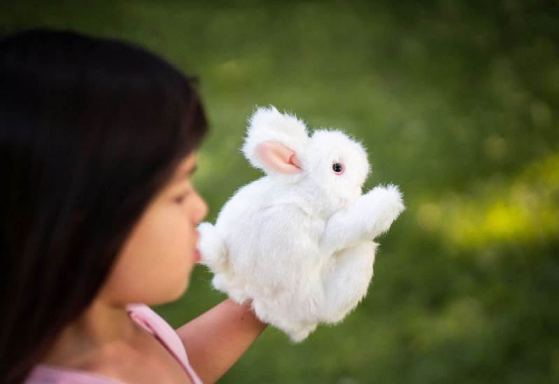 Folkmanis White Bunny Rabbit Puppet - image 4