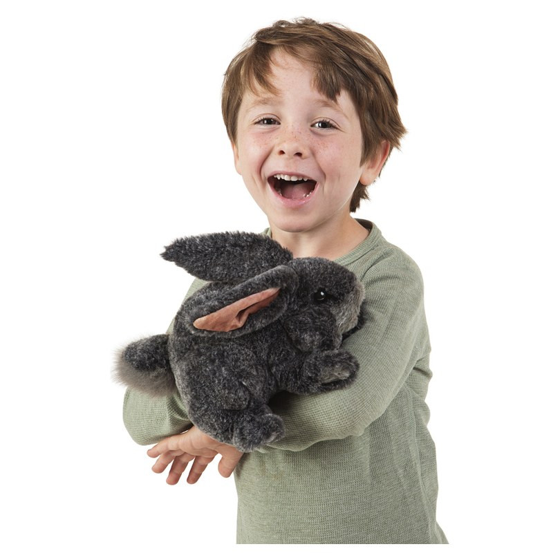Folkmanis Grey Bunny Rabbit Puppet - image 4
