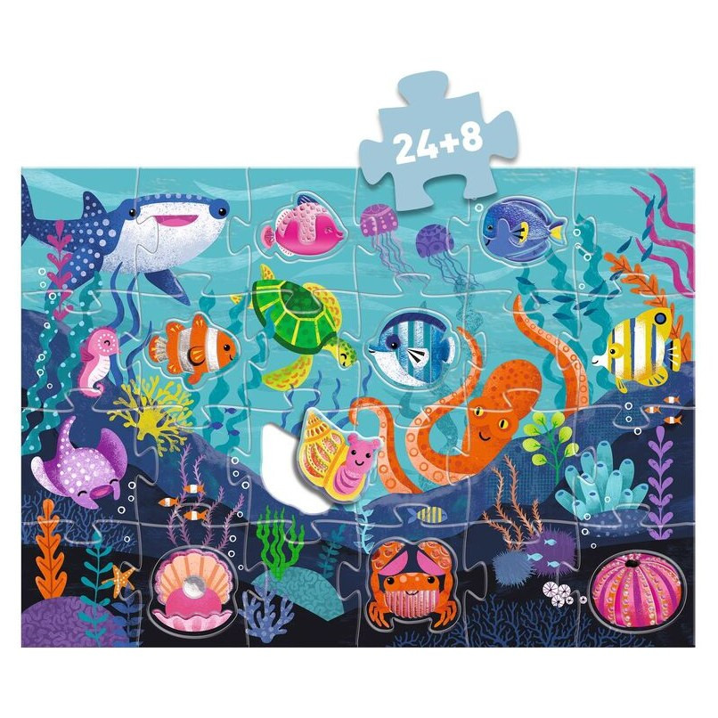 Djeco Tactile Sea 32pc Giant Puzzle - image 2