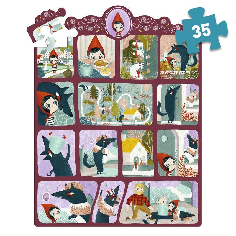 Djeco Little Red Riding Hood 35pc Story Puzzle box