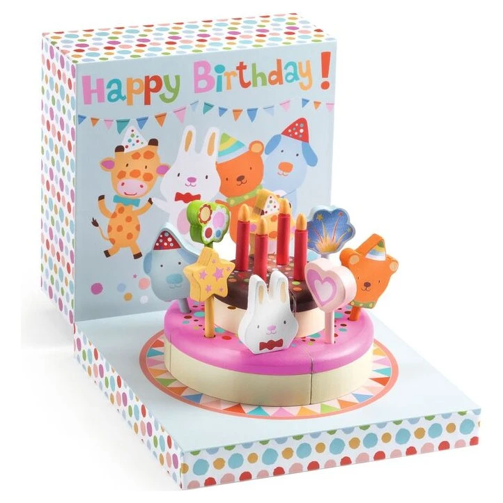 Djeco Happy Birthday Cake & Candles Set - image 2