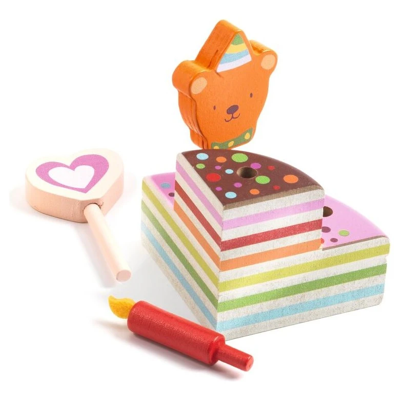 Djeco Happy Birthday Cake & Candles Set - image 3
