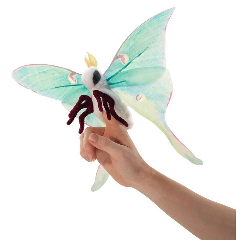 Folkmanis Mini Moth Lun Finger Puppet - Set of 2