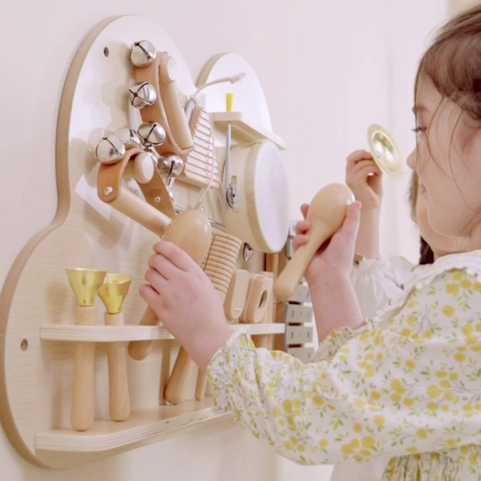 viga natural musical wall toy panel with 12 instruments