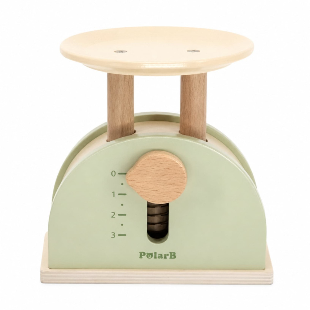 polarb wooden scandi pretend play scales toy