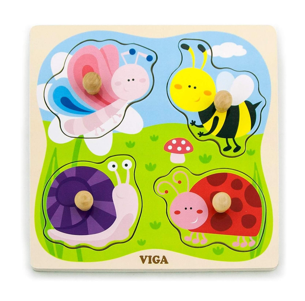 Viga Big Knob Puzzle - Insects