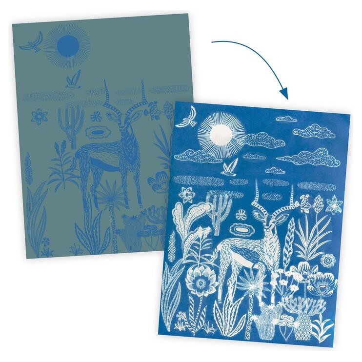 Djeco Night Time in the Savannah Cyanotype Workshop - image 5