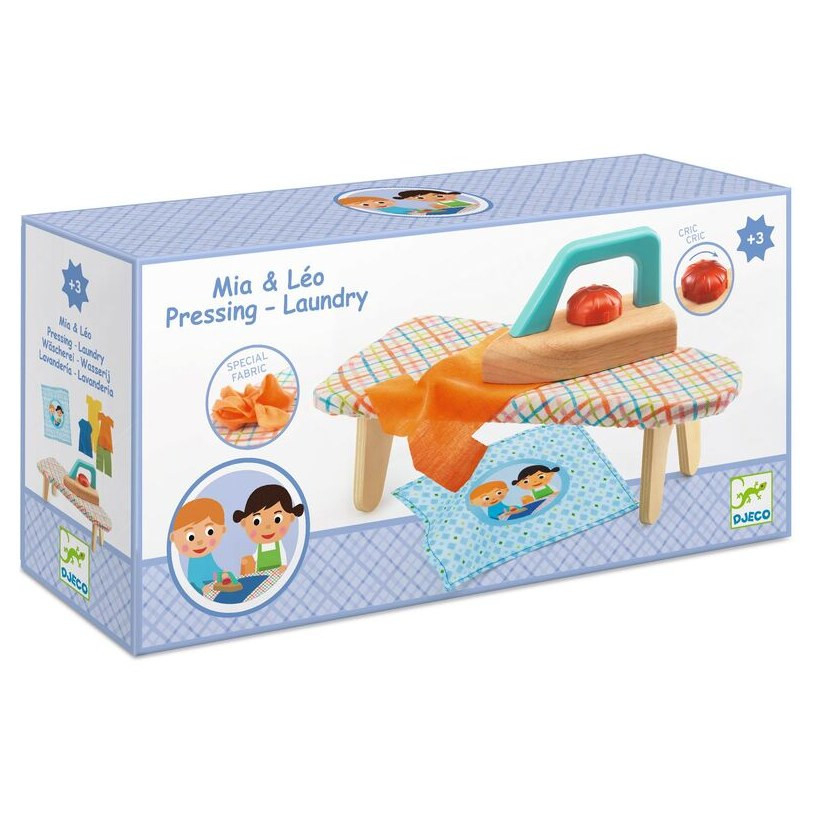 Djeco Pretend Play Ironing Board with Clothes to Iron - image 7
