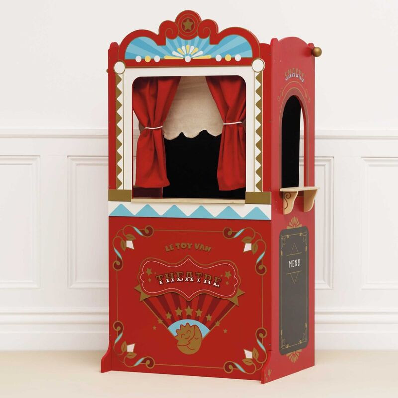 Retro Toy Puppet Theatre side view
