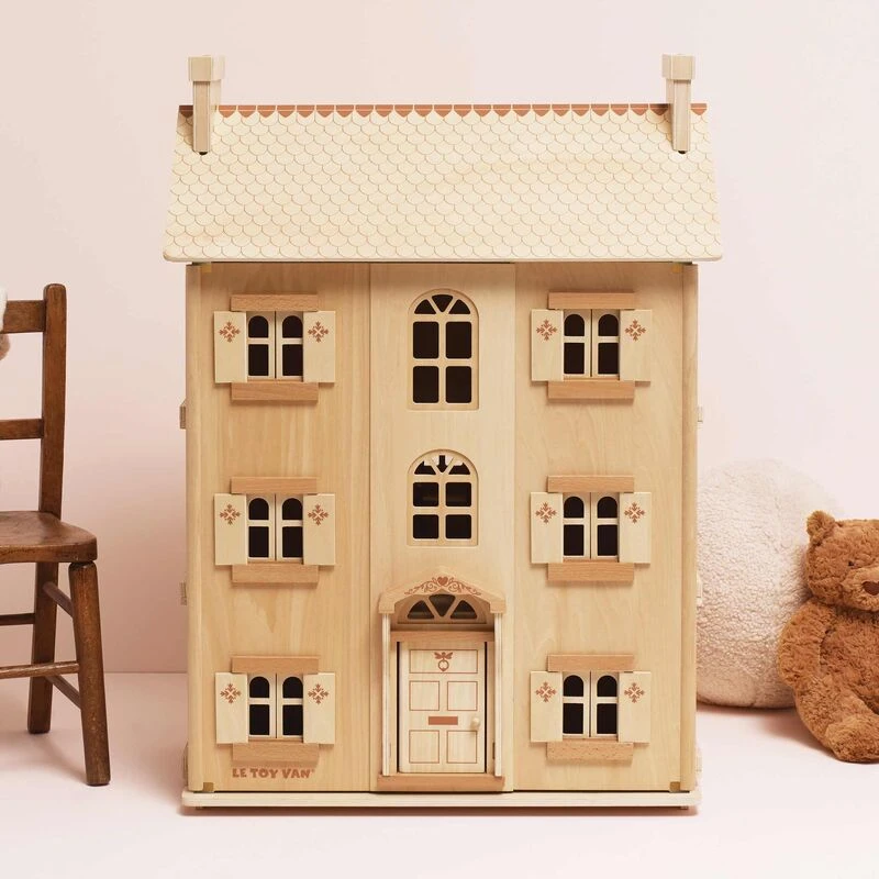 Natural Wood Dolls House 3