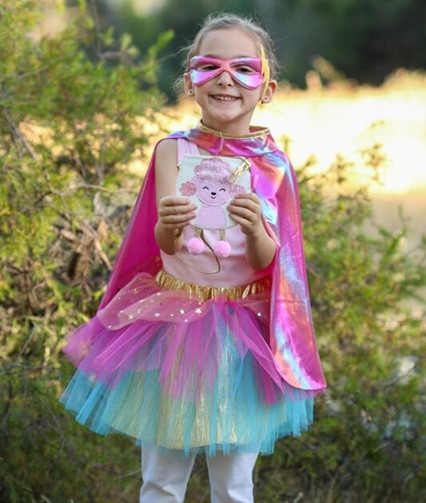 tutu and eye mask super lady costume