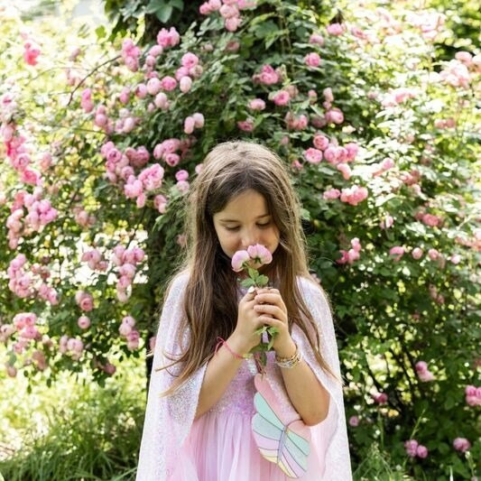 Great Pretenders Children's Pink Sequins Twirl Cape Costume - image 4