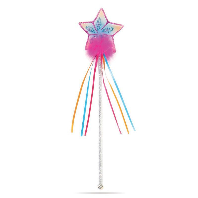 Multi Pastel and Hot Pink Glitter Rainbow Wand
