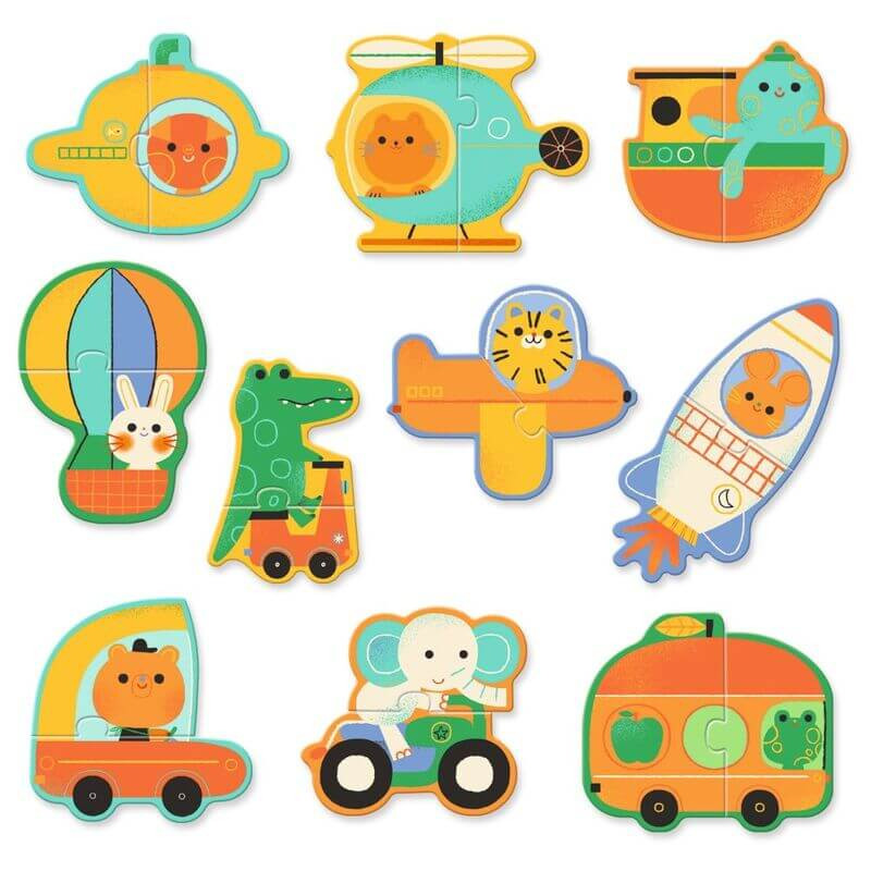 Djeco Duo Vehicles Puzzle