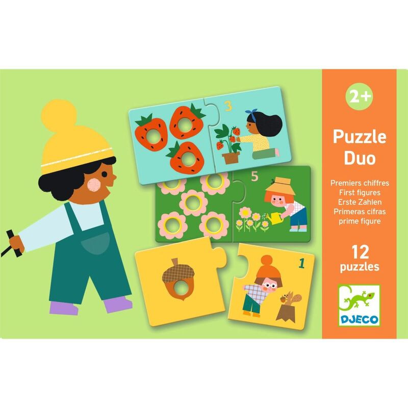 Djeco Duo First Figures Counting 24pc Puzzle 1