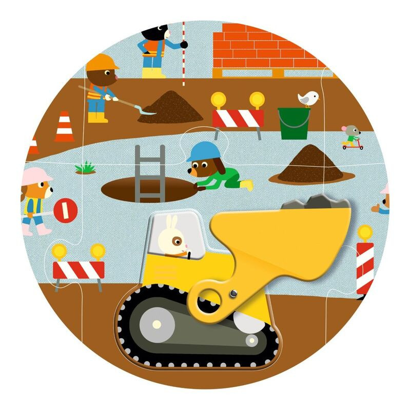 Djeco Construction Site 17pc Giant Puzzle 2