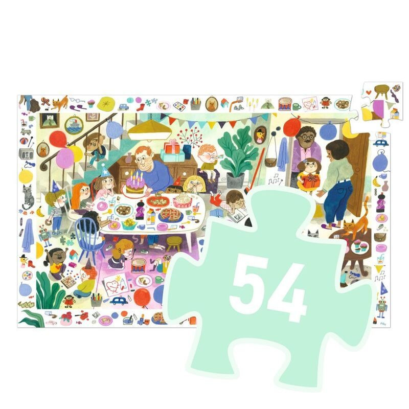 Djeco Birthday Party 54pc Observation Puzzle