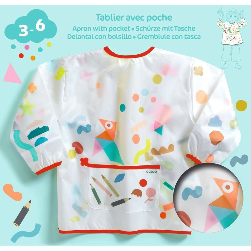sizing for djeco art smock for kids