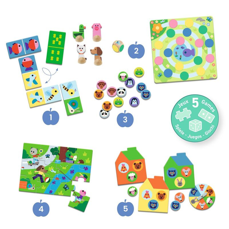 Djeco At the Farm 5 Game Set