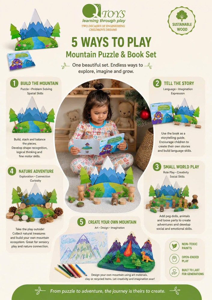 Qtoys Mountain Puzzle and Book Set - image 2