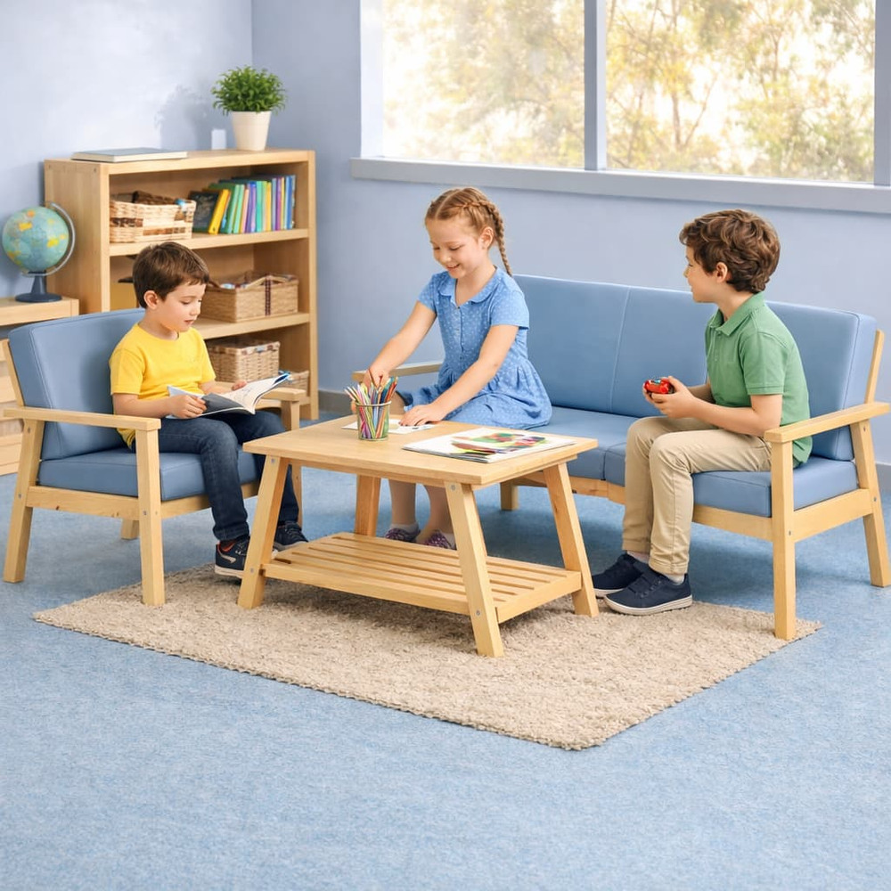 Harmony Kids Arm Chair Lounge & Sofa Setting blue