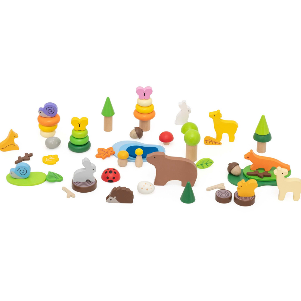 Forest Tales Wooden Loose Parts Tray Set 5