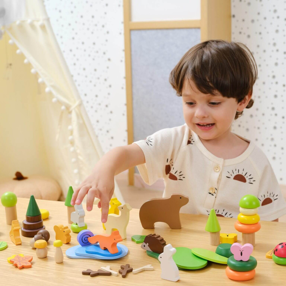 Forest Tales Wooden Loose Parts Tray Set 2
