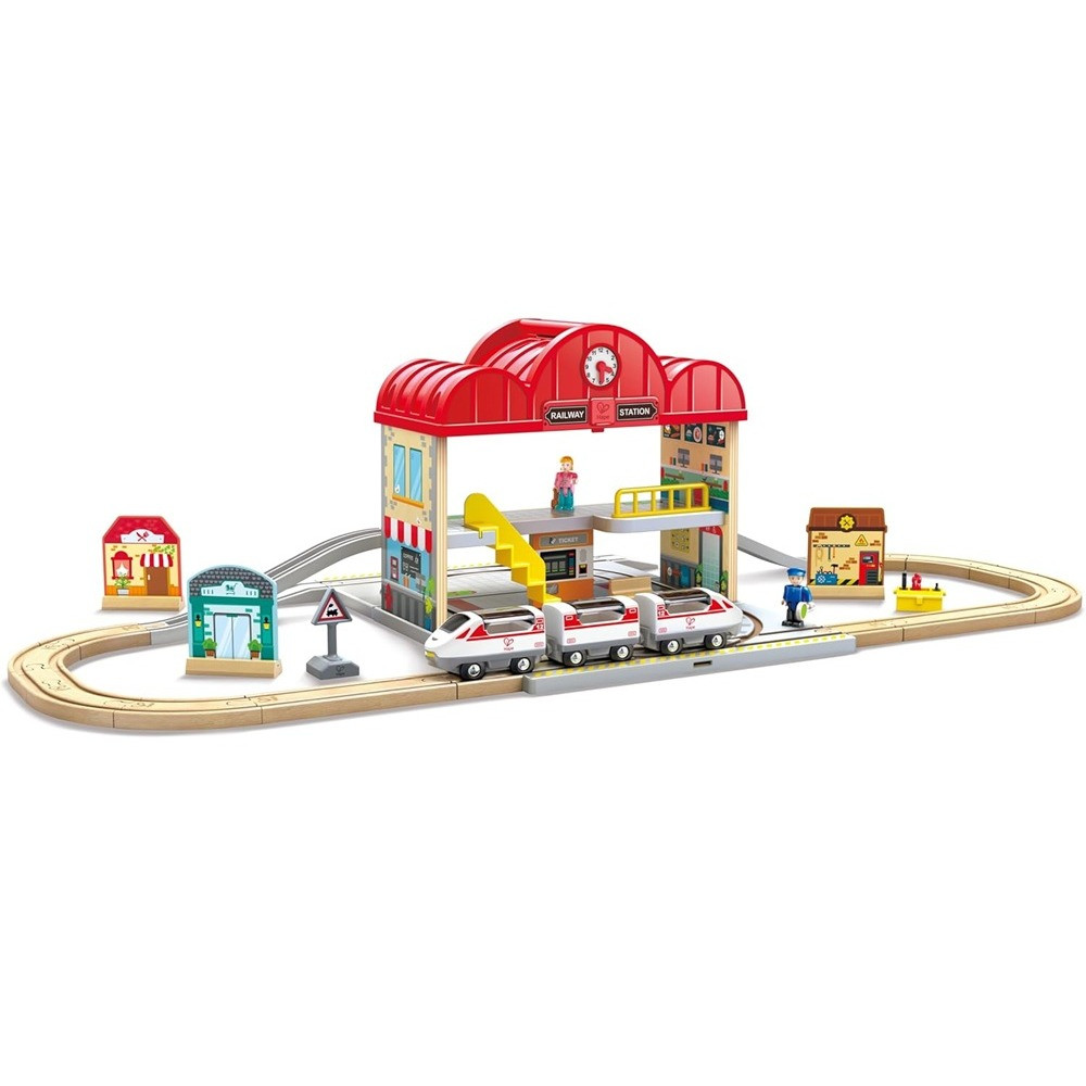 Hape Portable Train Station Set