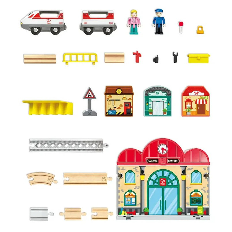  Portable Train Station Set Accessories
