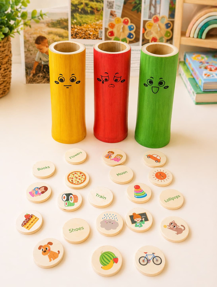 qtoys emotion bamboo sorting set