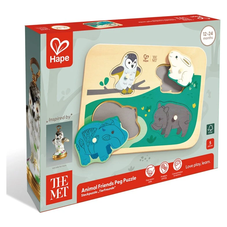 Hape Animal Friends Peg Puzzle - image 2