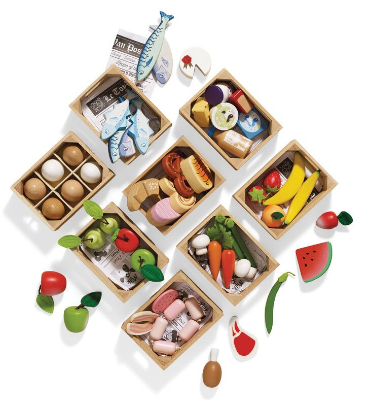 Le Toy Van Complete Set of 8 Market Crates