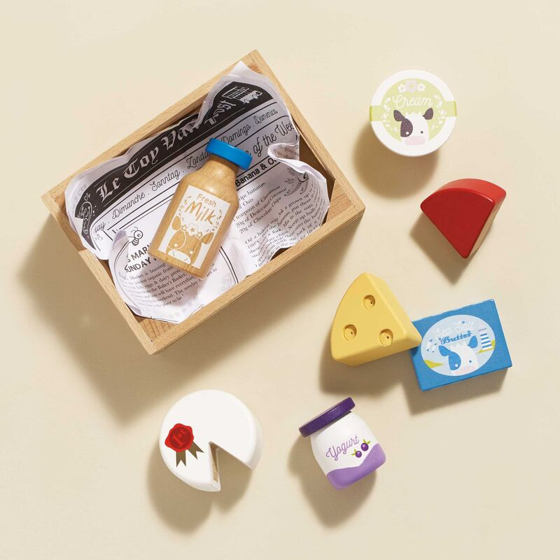 Le Toy Van Market Crates -  Cheese and Dairy