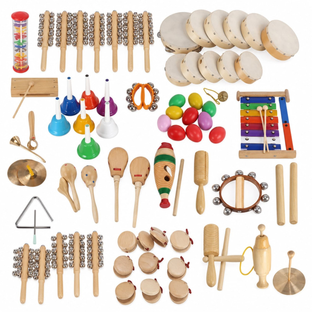 Percussion Set 62 Pieces with Storage Tub