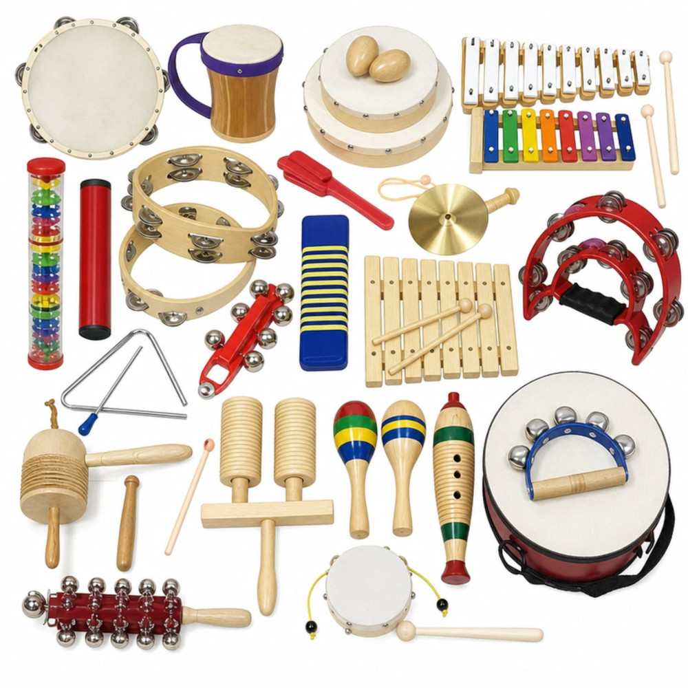 Percussion Set 33 Pieces with Storage Tub