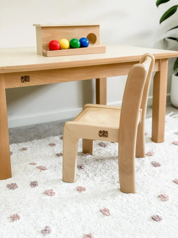 My First Montessori Table & Chair Set with Deluxe Chair