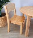 qtoys round natural table and large chairs