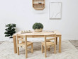 qtoys natural rectangle wooden table and chairs