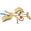 wooden eco-friendly mini golf set