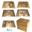 qtoys wooden block set - 207 wooden pieces - natural wooden blocks
