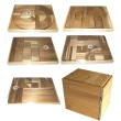 qtoys natural wooden blocks set