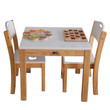 qtoys solid wooden white top wooden kids table and chairs